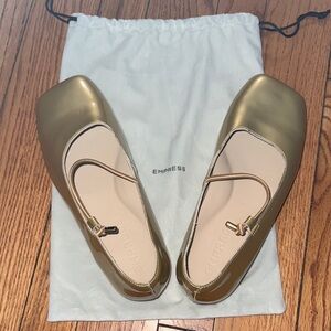 Gold Ballet Flats